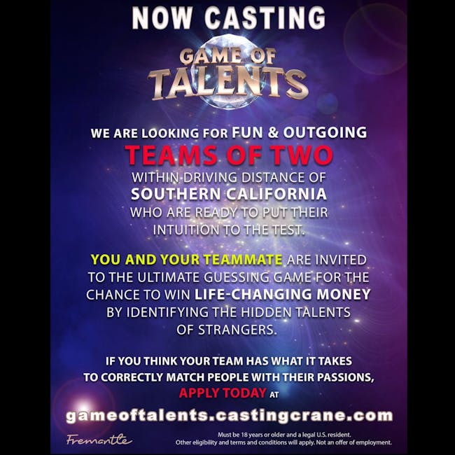 Production Cover Game of Talents