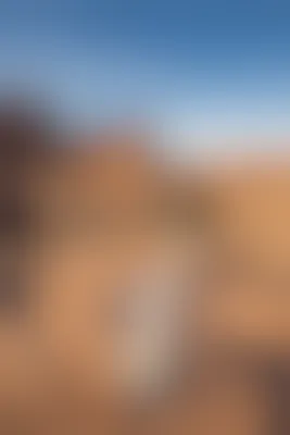 Person shooting photo in desert